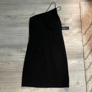 Lulu’s One Shoulder Little Black Dress, size XS
